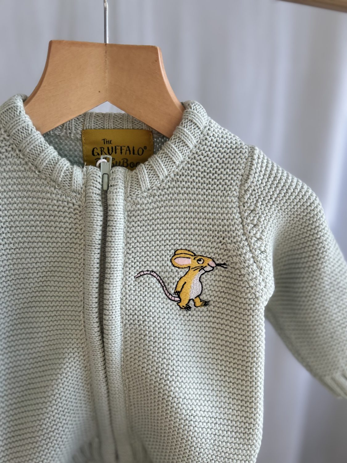 Mint Mouse Gruffalo Organic Cotton Zipped Cardigan