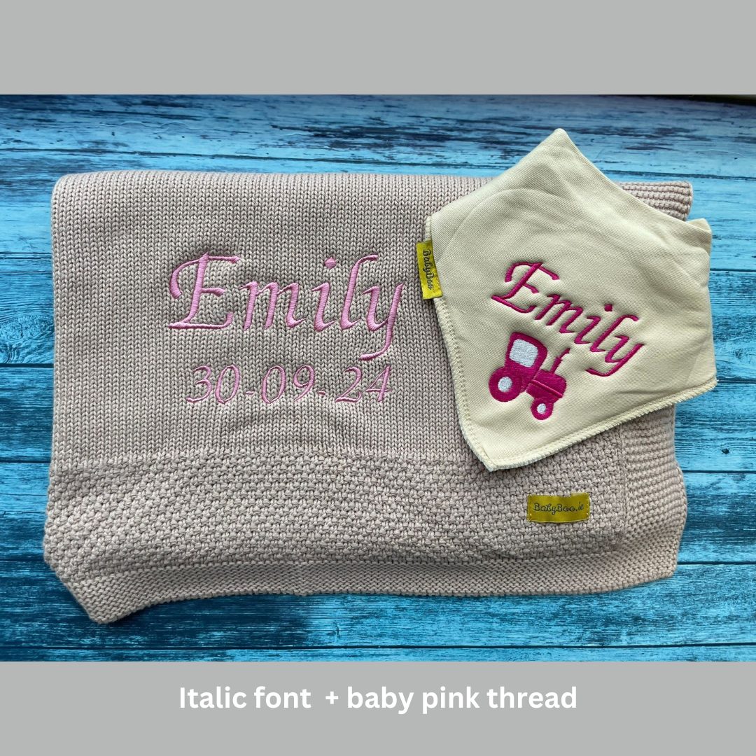 Organic cotton beautiful biscuit (Pink Beige) BlankieBoo