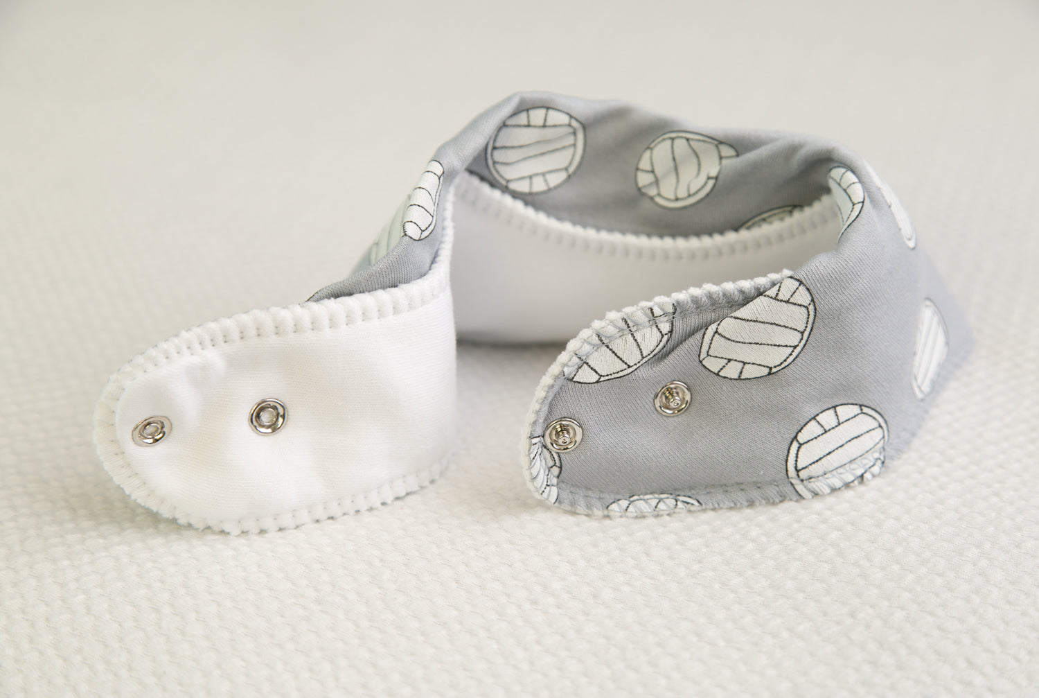 Grey football fan organic cotton DribbleBoo bandana bib
