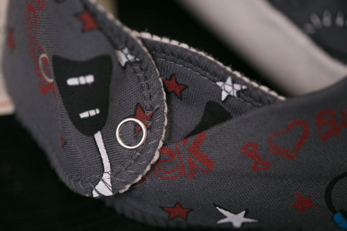 Rockstar organic cotton DribbleBoo bandana bib