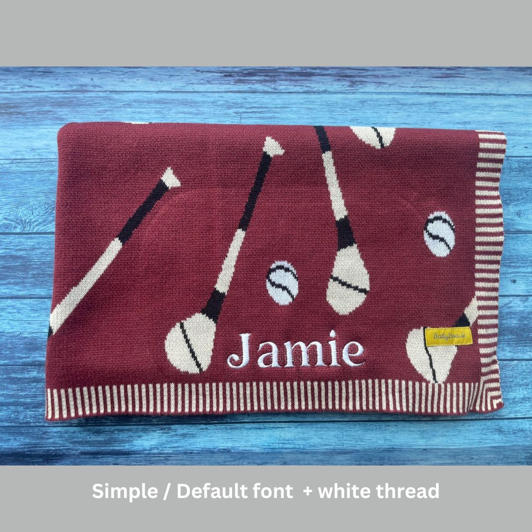 Maroon organic cotton GAA mad BlankieBoo