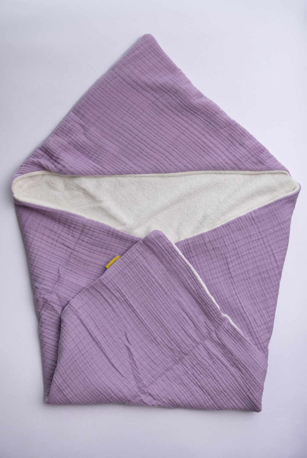 Lilac organic cotton hooded towel