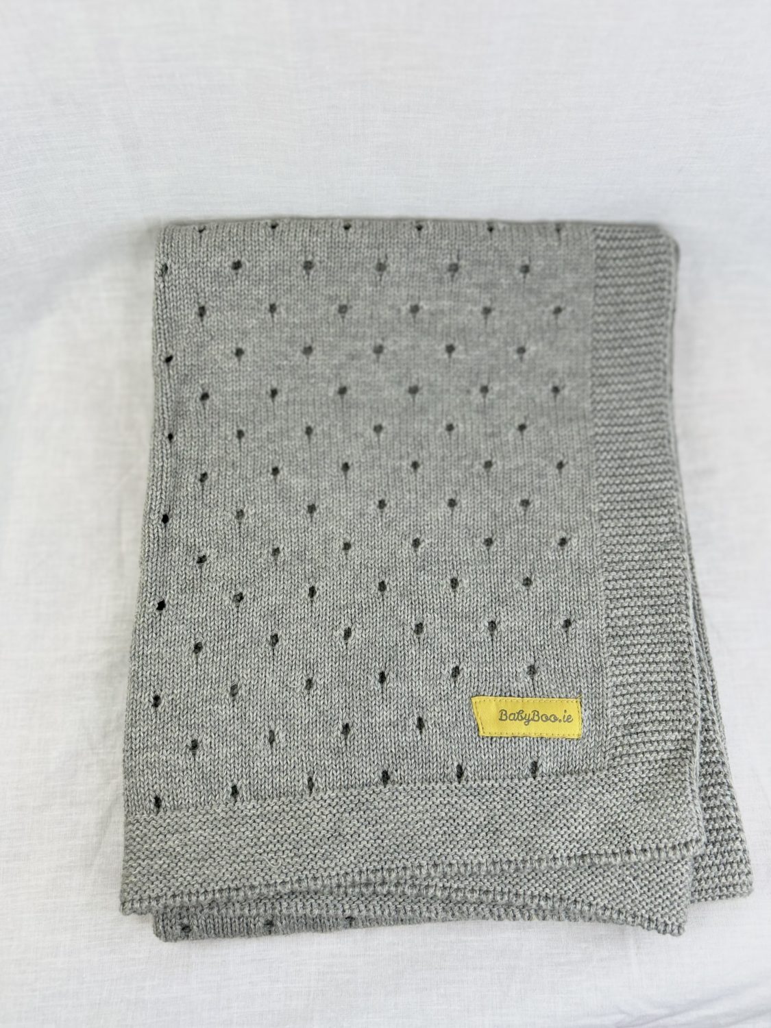Organic cotton marl grey cellular BlankieBoo