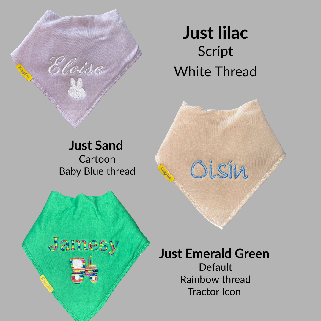 Personalised organic cotton DribbleBoo bandana bib