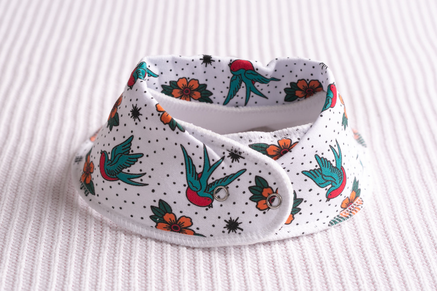 Soaring Swallows organic cotton DribbleBoo bandana bib