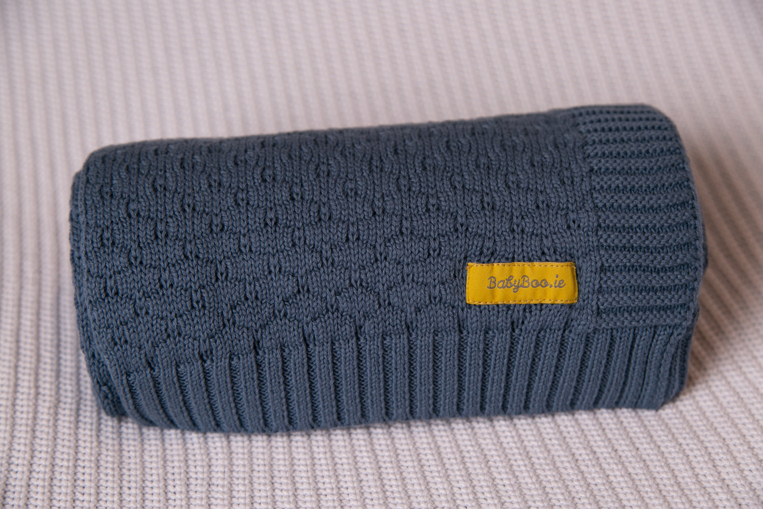 Indigo organic cotton honeycomb style BlankieBoo