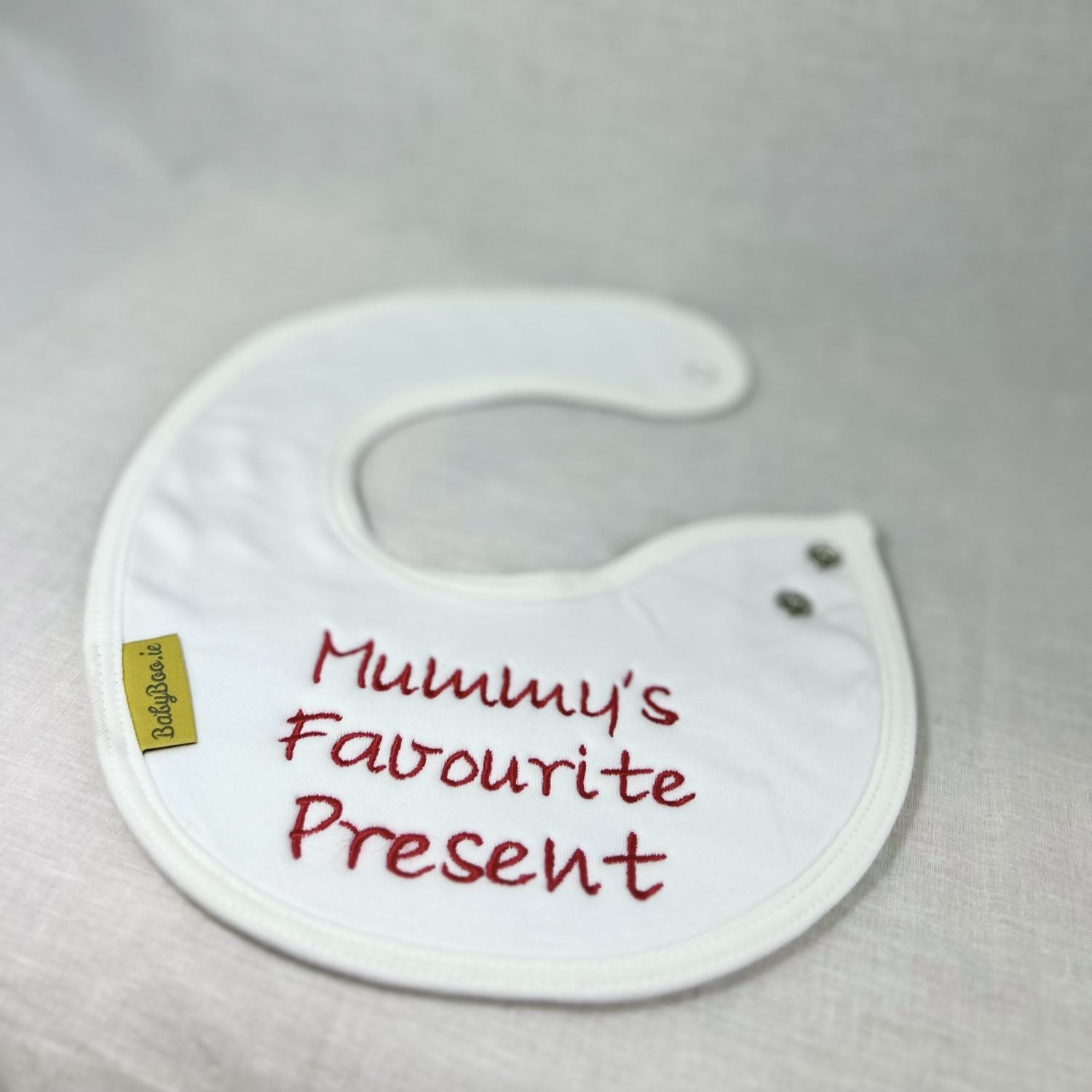 Favourite Present organic cotton LittleBoo newborn bib
