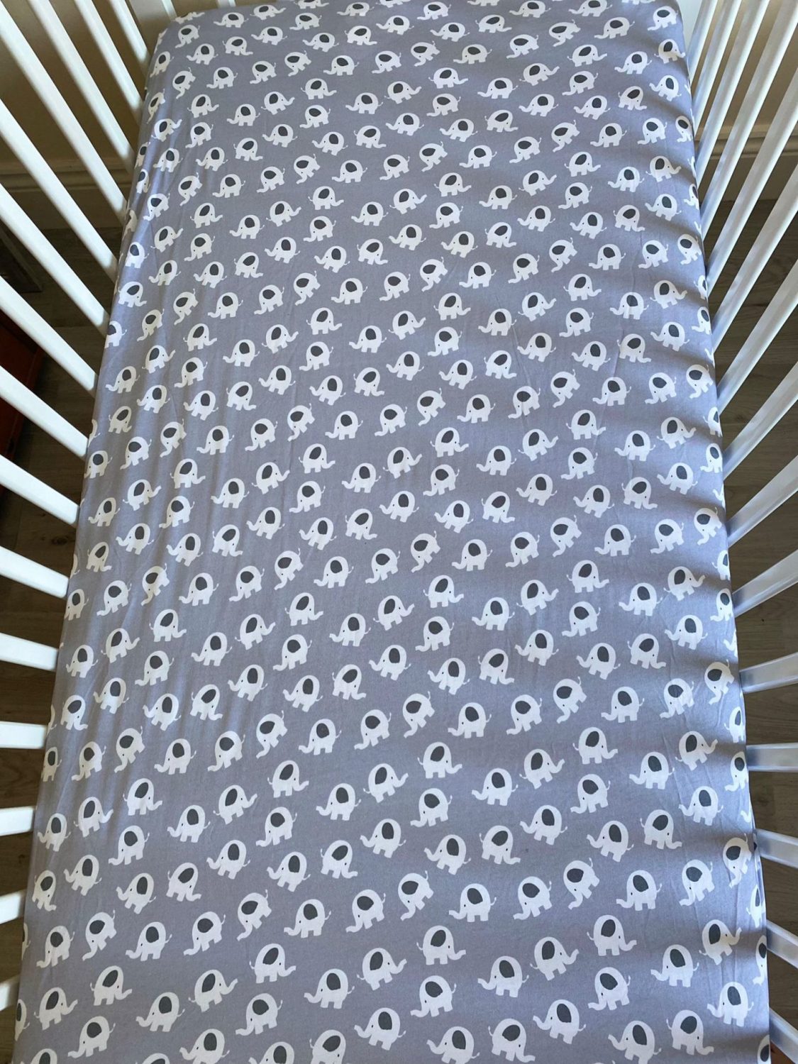 Ellie Elephant organic cotton BeddyBoo fitted sheet
