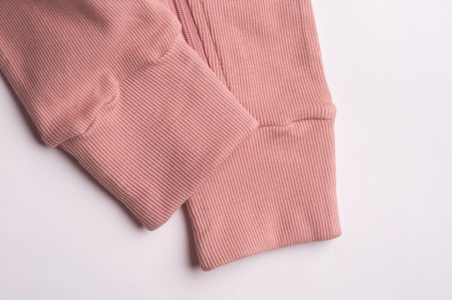 Rose ribbed organic cotton ZippyBoo suit