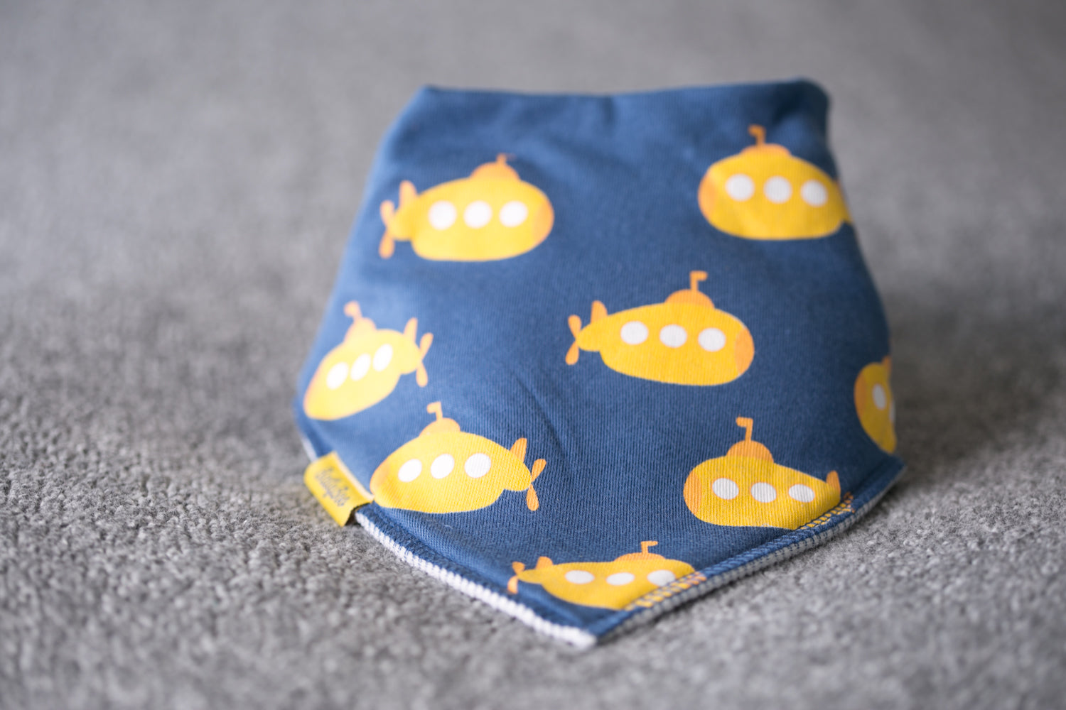 Yellow Submarines organic cotton DribbleBoo bandana bib