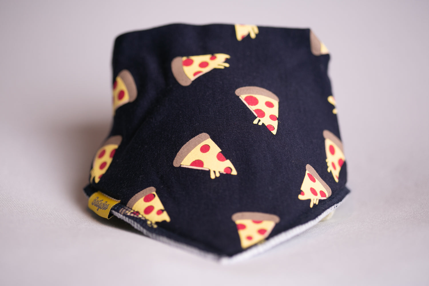 Pizza monster organic cotton DribbleBoo bandana bib