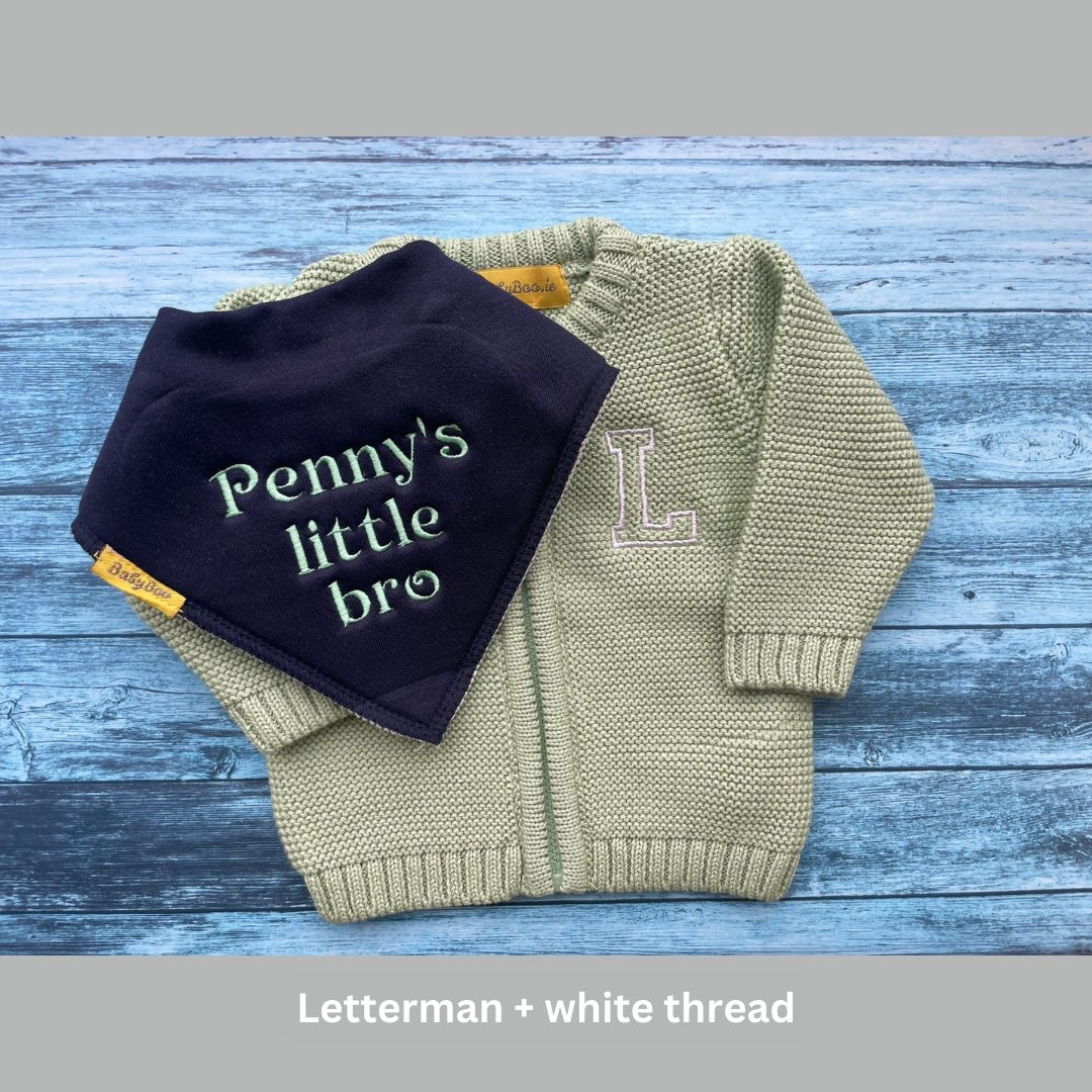 Mint organic cotton zipped cardigan