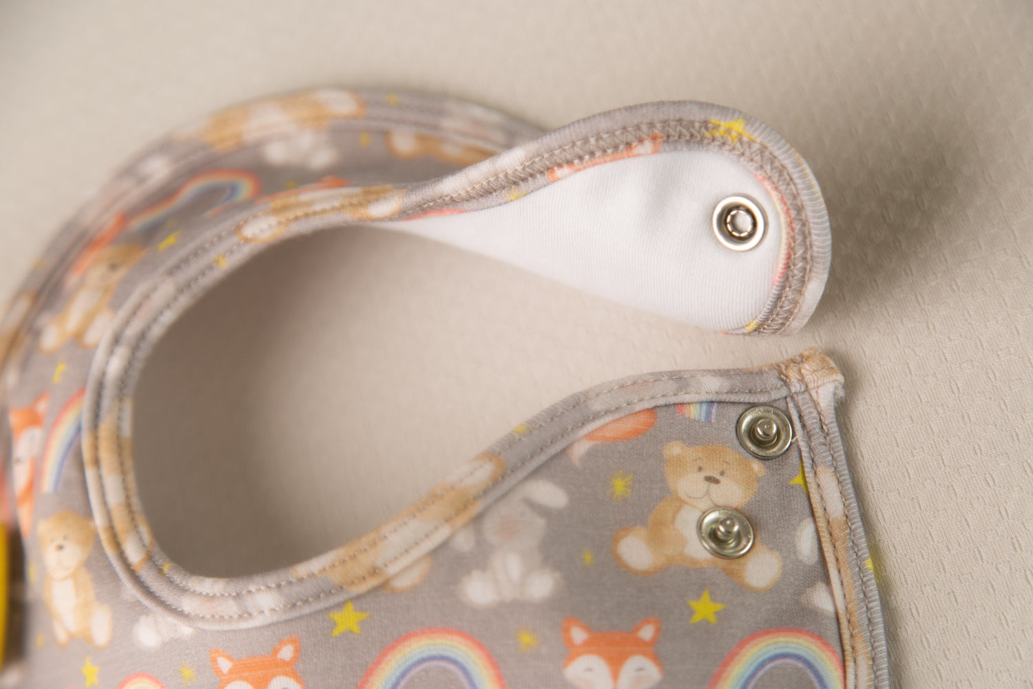 Woodland Friends organic cotton LittleBoo baby bib