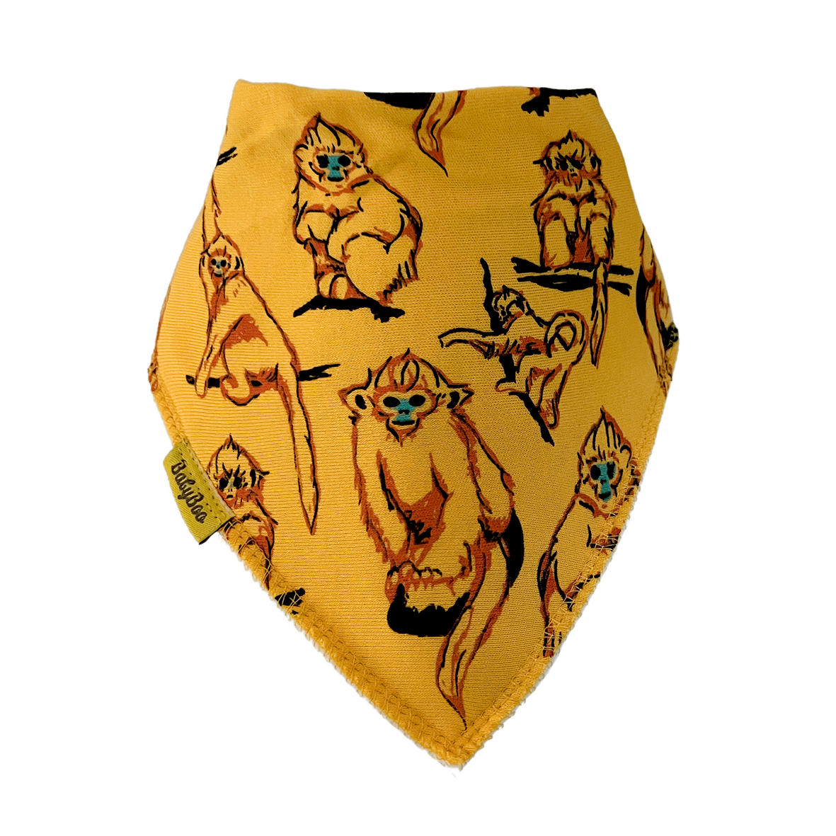 Fauna Kids Monkey organic cotton DribbleBoo bandana bib