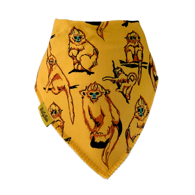 Fauna Kids Monkey organic cotton DribbleBoo bandana bib