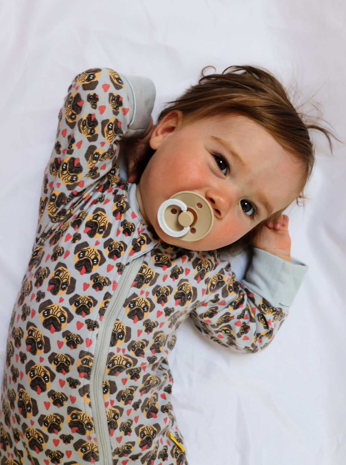Puppy Love organic cotton ZippyBoo suit