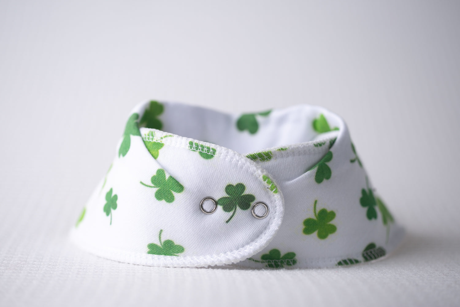 Shamrocks with a name organic cotton DribbleBoo bandana bib