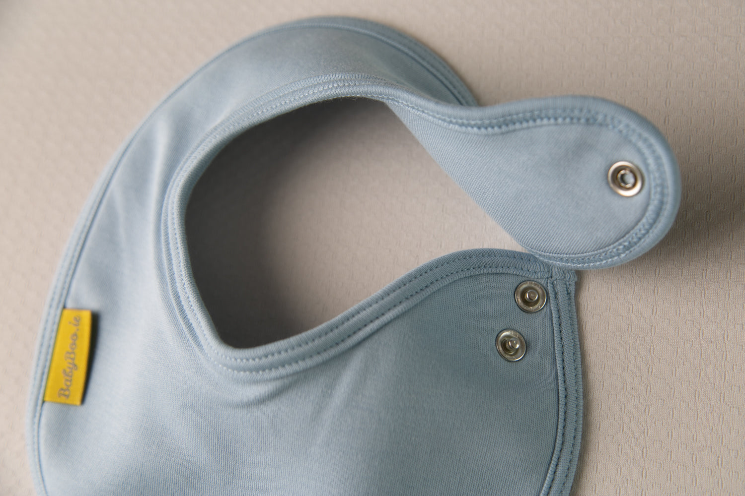 Just Pale Blue organic cotton LittleBoo baby bib