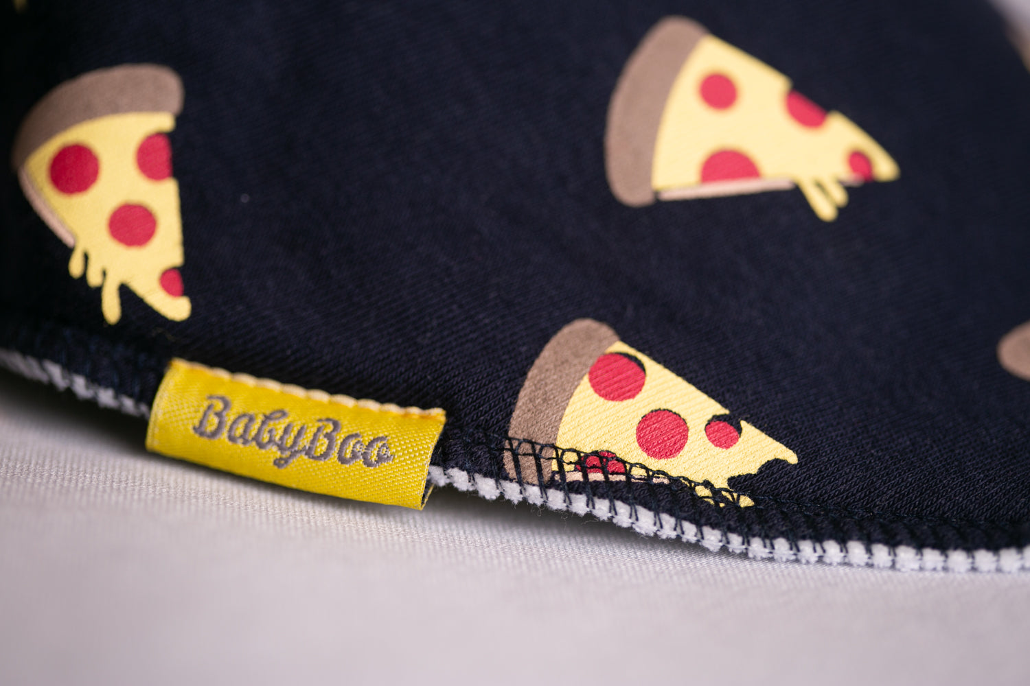 Pizza monster organic cotton DribbleBoo bandana bib