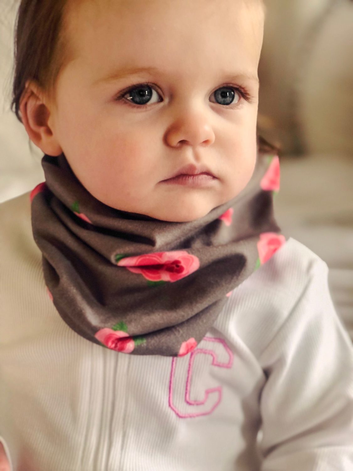 Roses organic cotton BooLoop Scarf