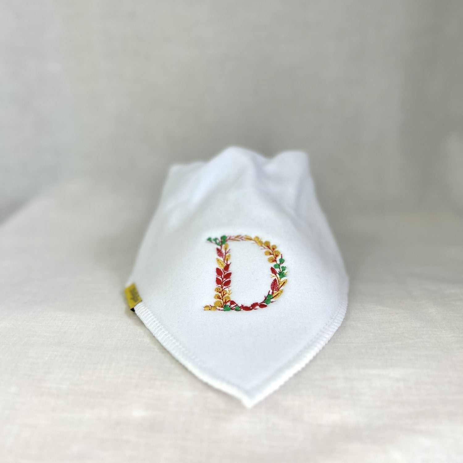 Floral Letter Organic Cotton DribbleBoo bandana bib