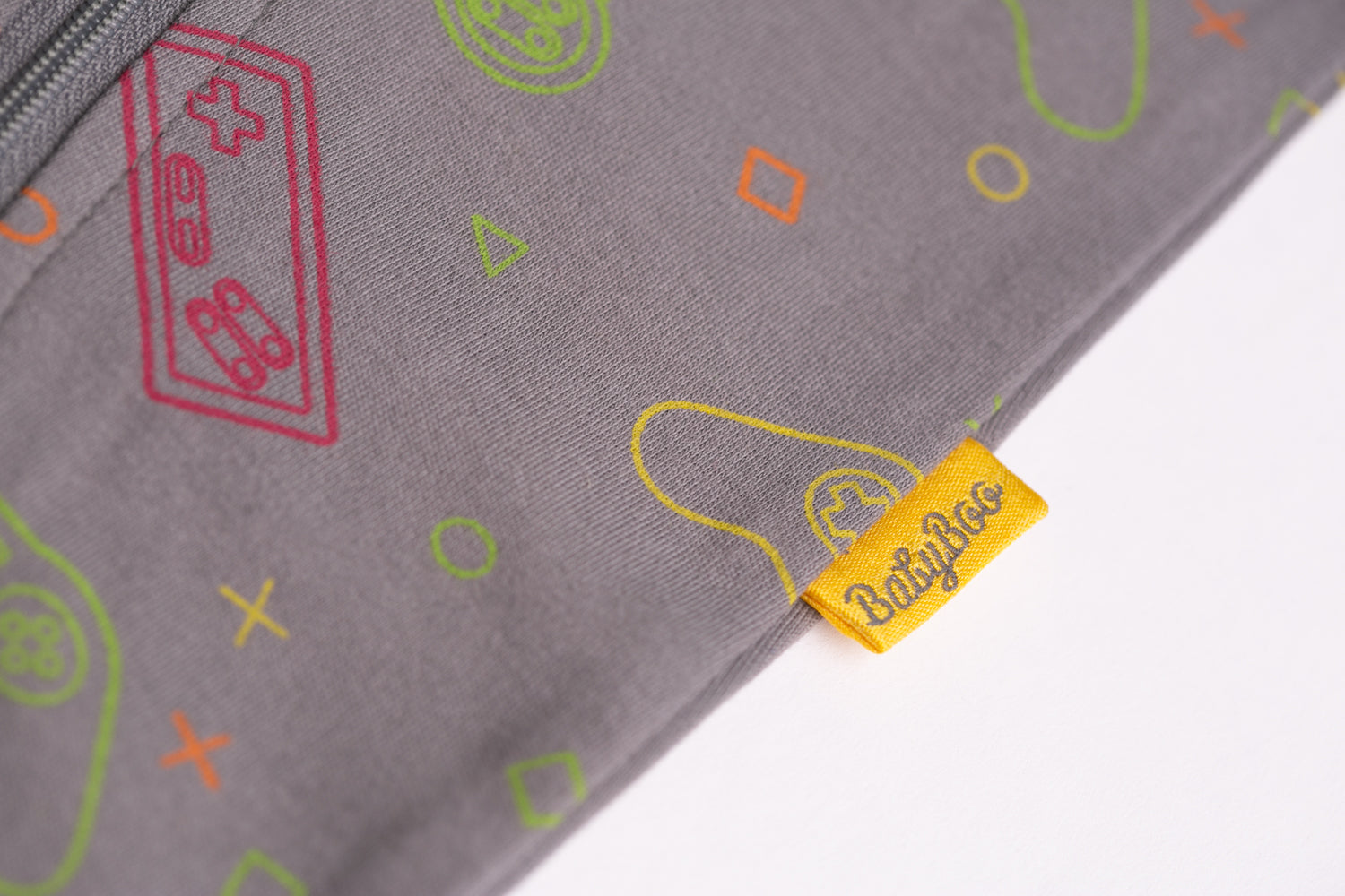 Grey gaming organic cotton ZippyBoo suit