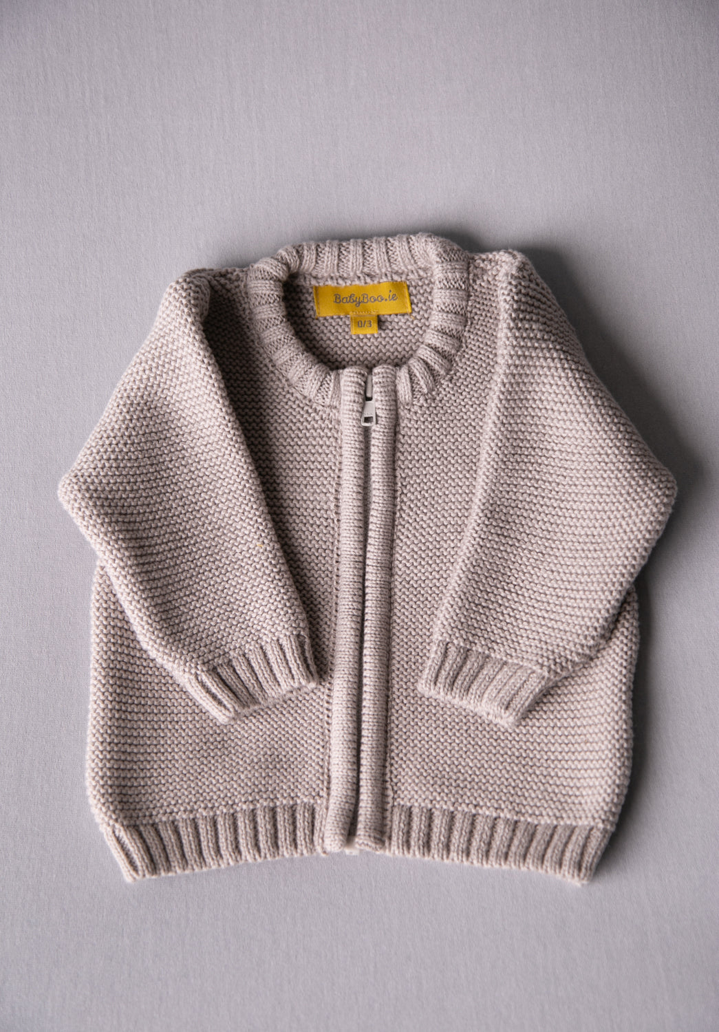 Dove organic cotton zipped cardigan