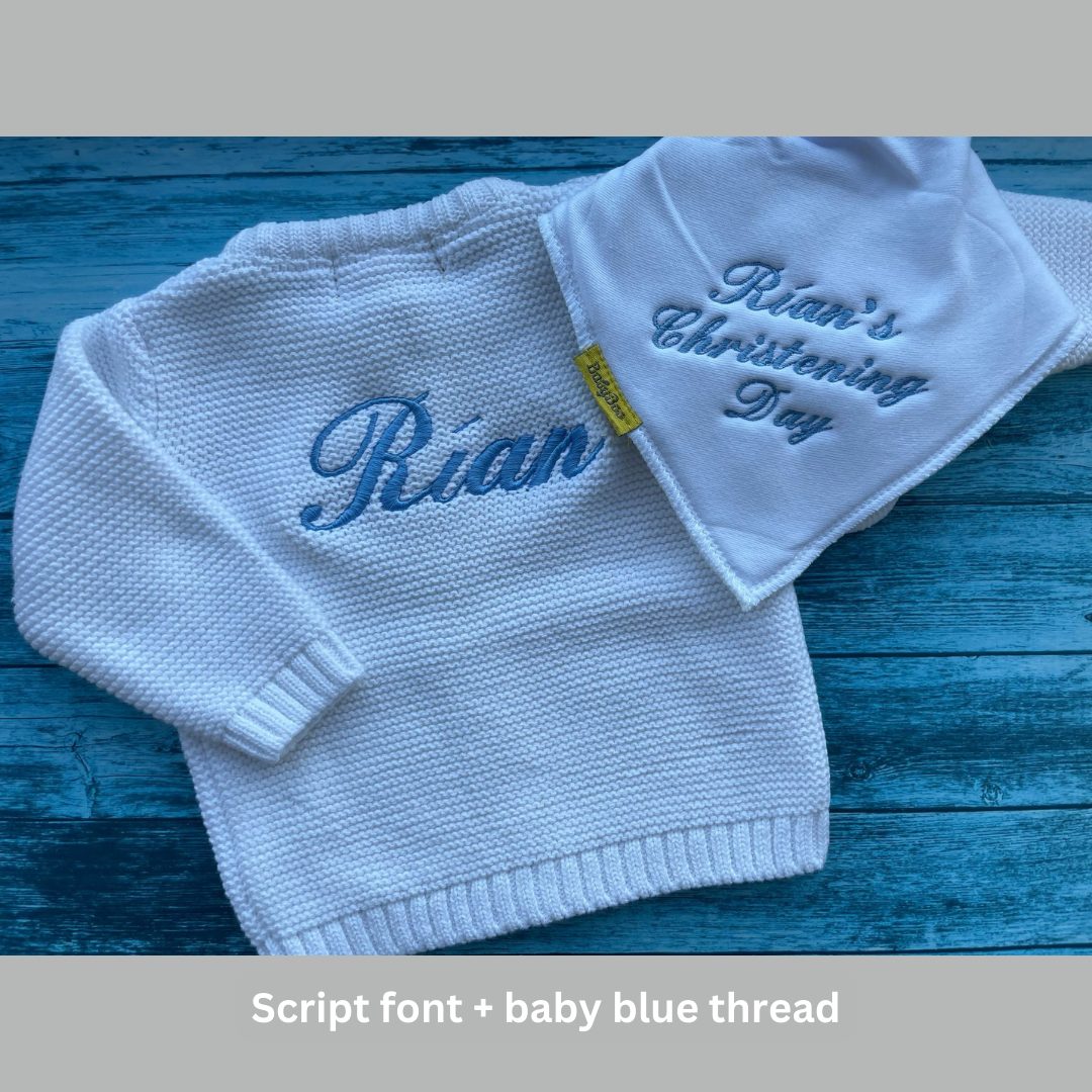 White organic cotton zipped cardigan