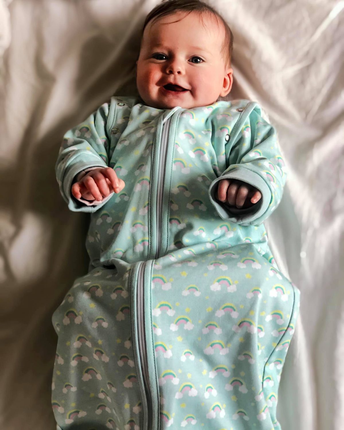 Painted rainbows organic cotton SnuggleBoo sleeping bag (2.5 tog)
