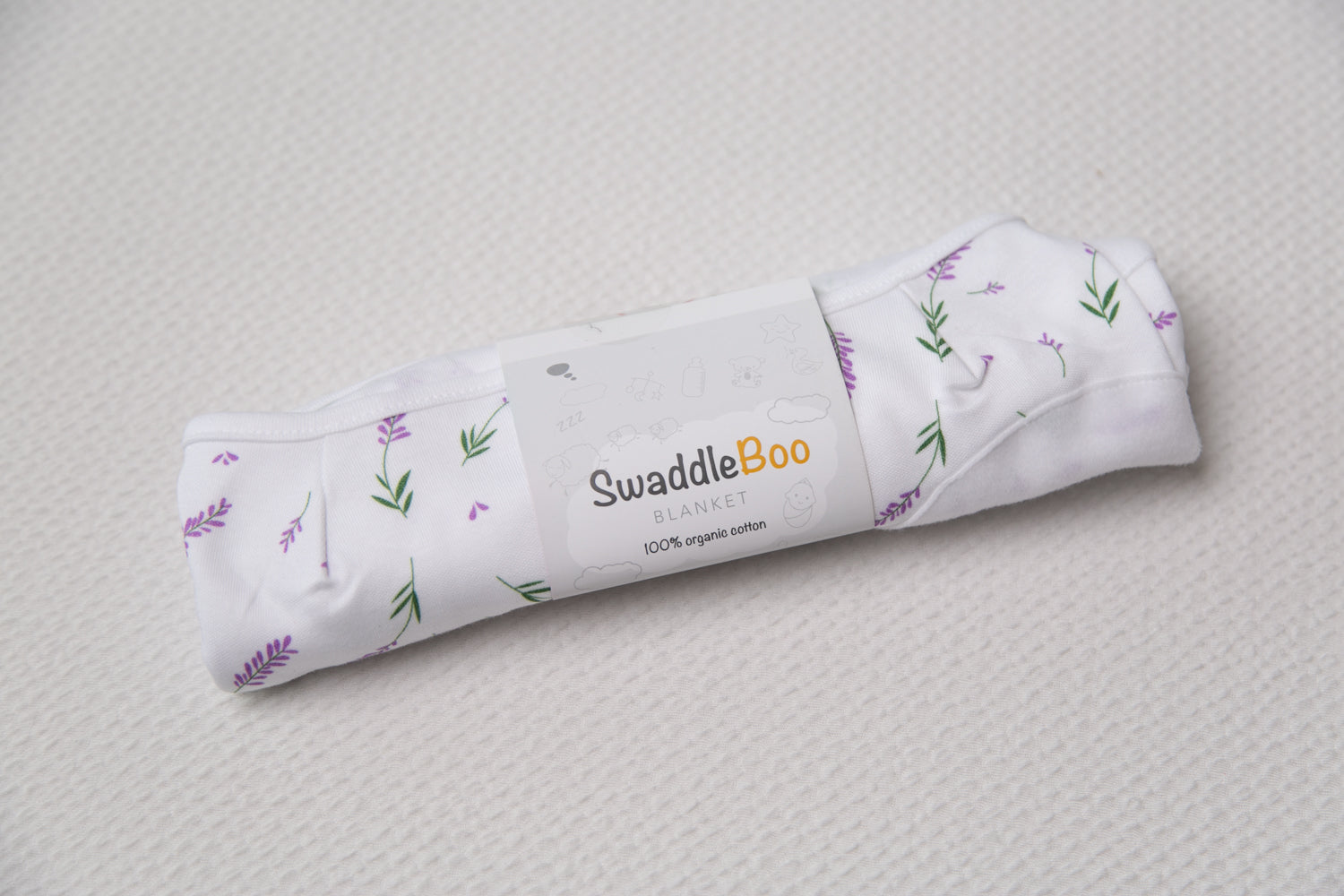 Lavender organic cotton SwaddleBoo