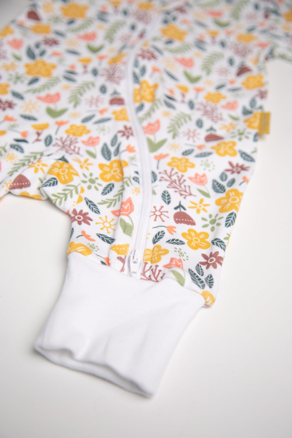 Retro Floral organic cotton ZippyBoo suit