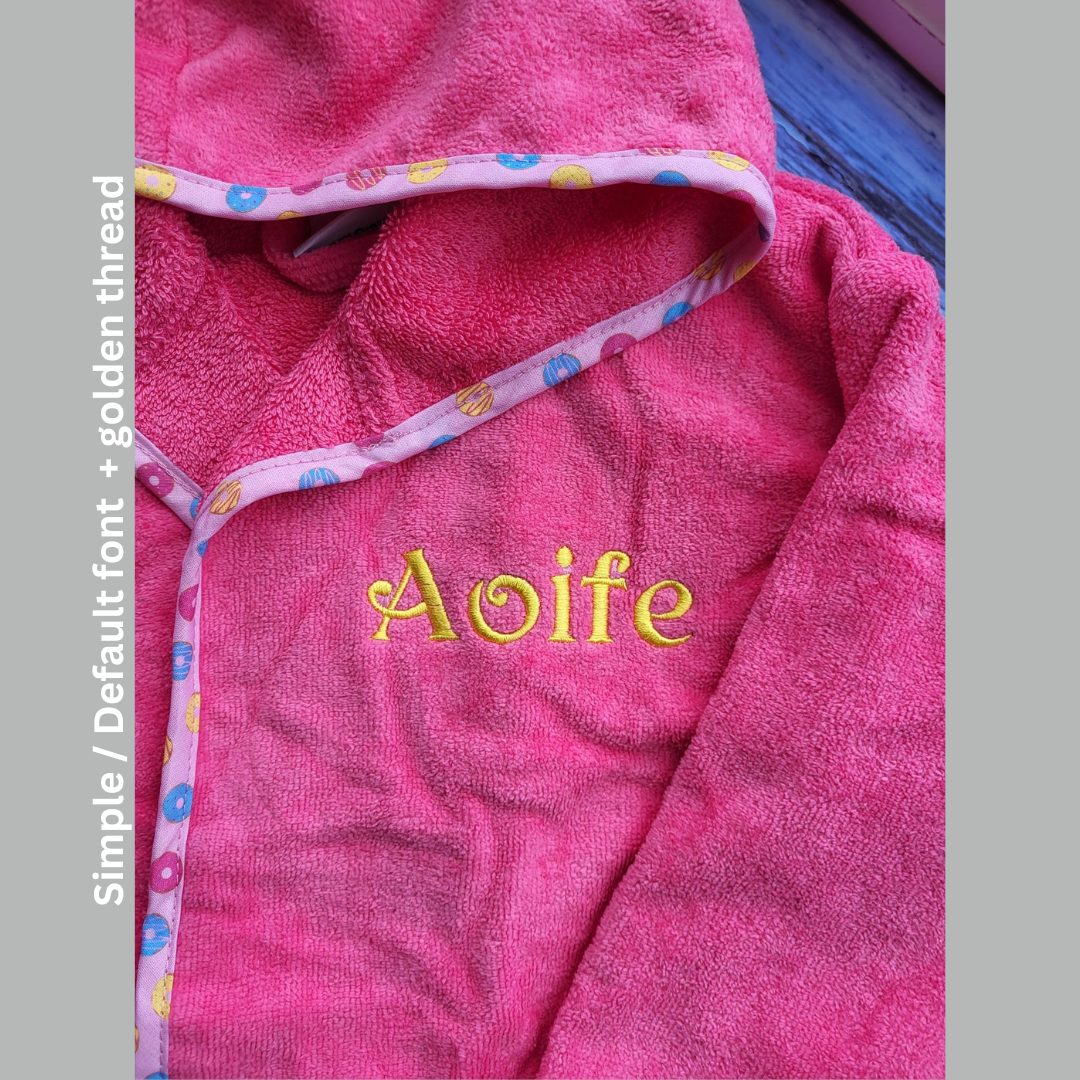 Hot pink donuts organic cotton CozyBoo robe