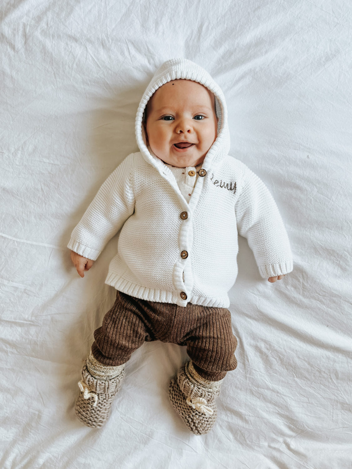 White organic cotton hoodie