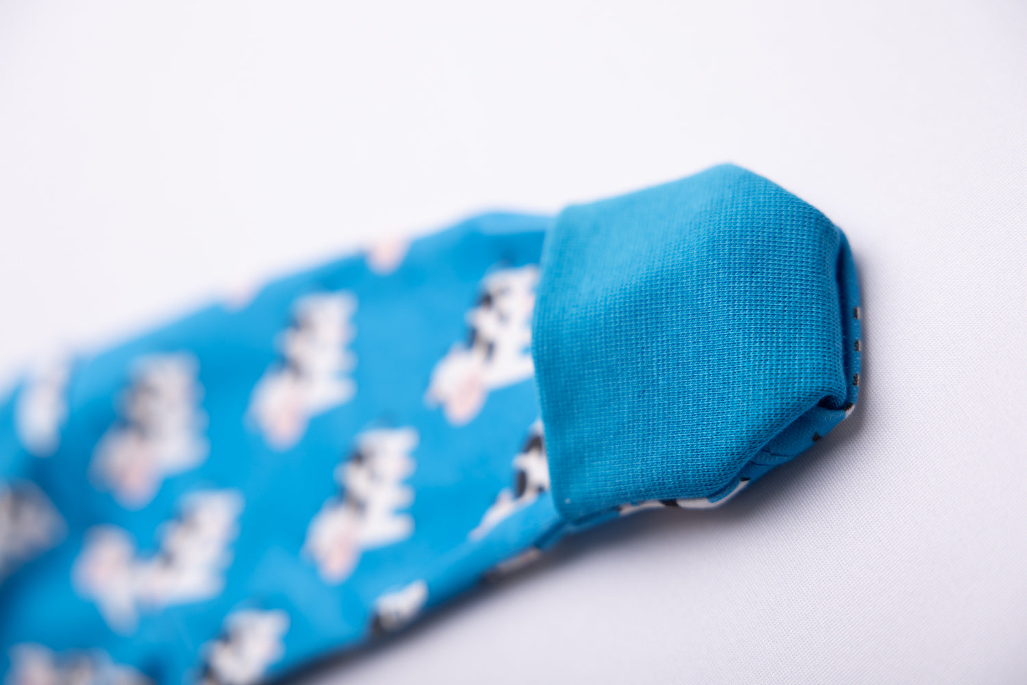 Blue Bessie Cow organic cotton ZippyBoo suit