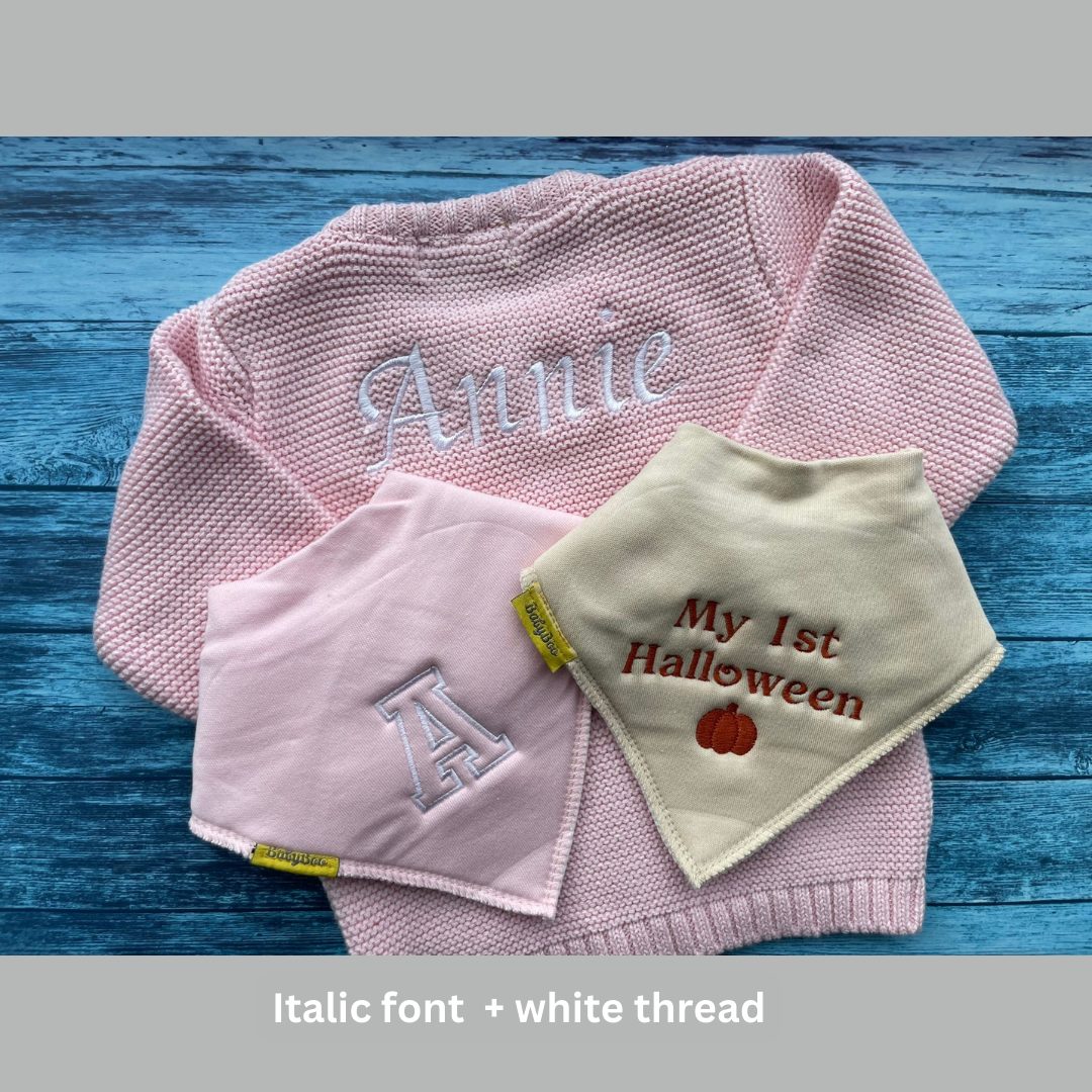 Baby pink organic cotton zipped cardigan