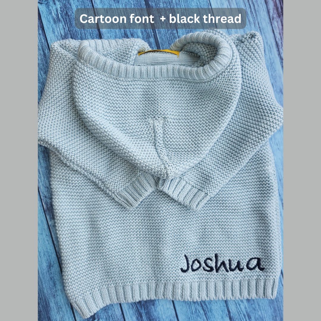 Baby blue organic cotton hoodie