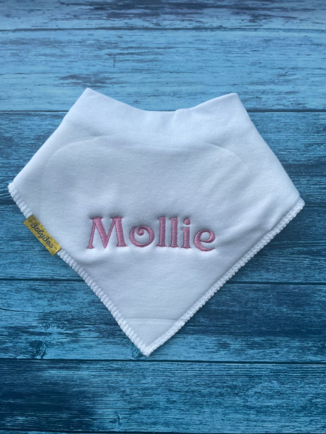 Personalised organic cotton DribbleBoo bandana bib