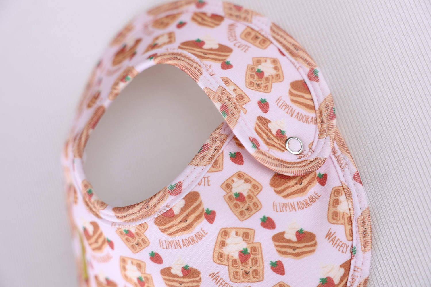 Pink Stack organic cotton LittleBoo baby bib