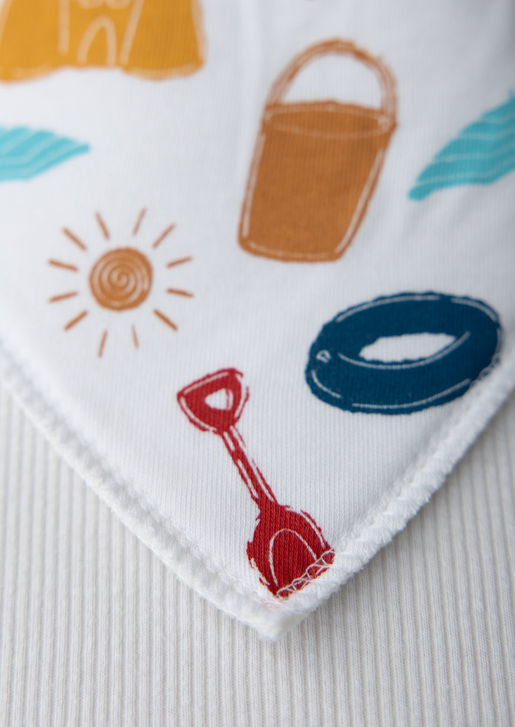 Sandy toes organic cotton DribbleBoo bandana bib