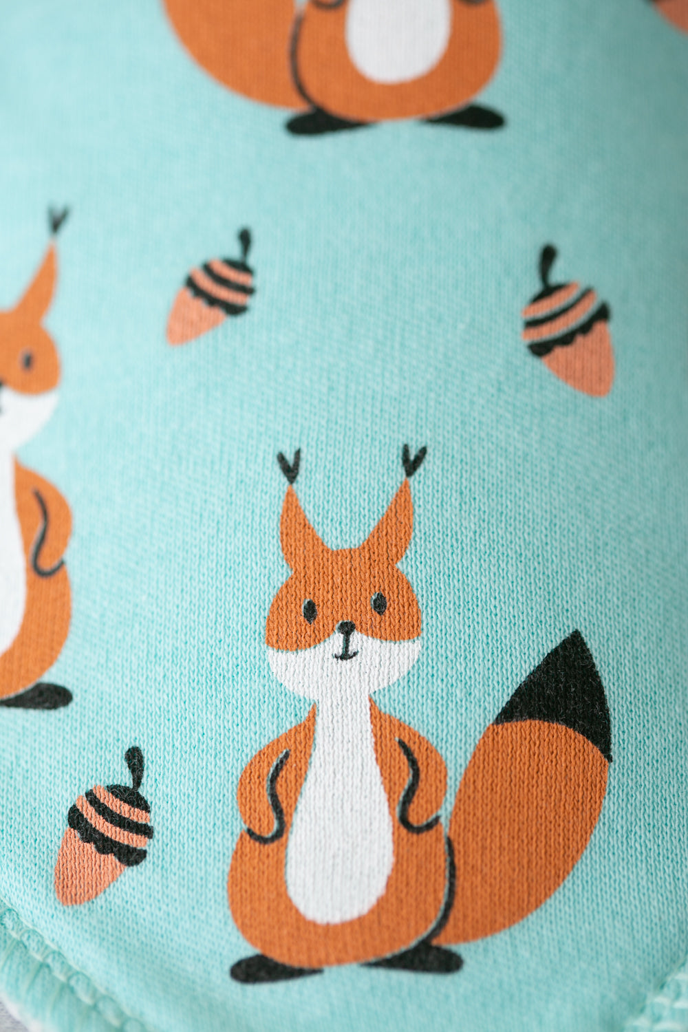Squirrels organic cotton DribbleBoo bandana bib