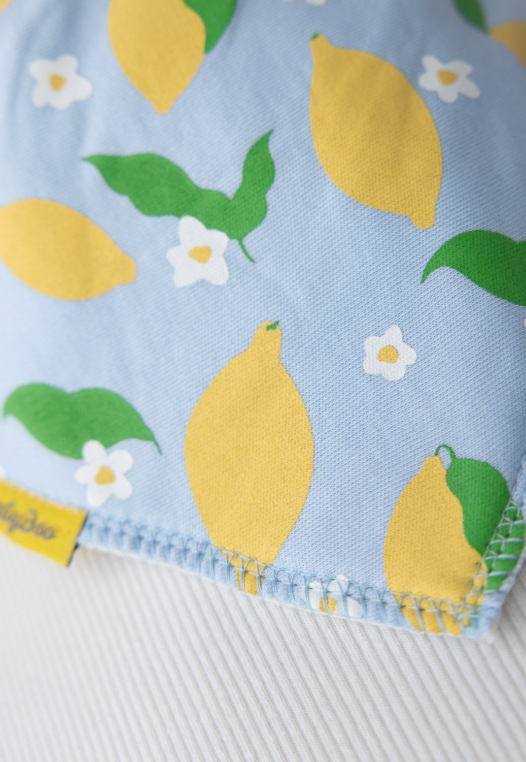 Tangy Lemons Organic Cotton DribbleBoo Bandana bib