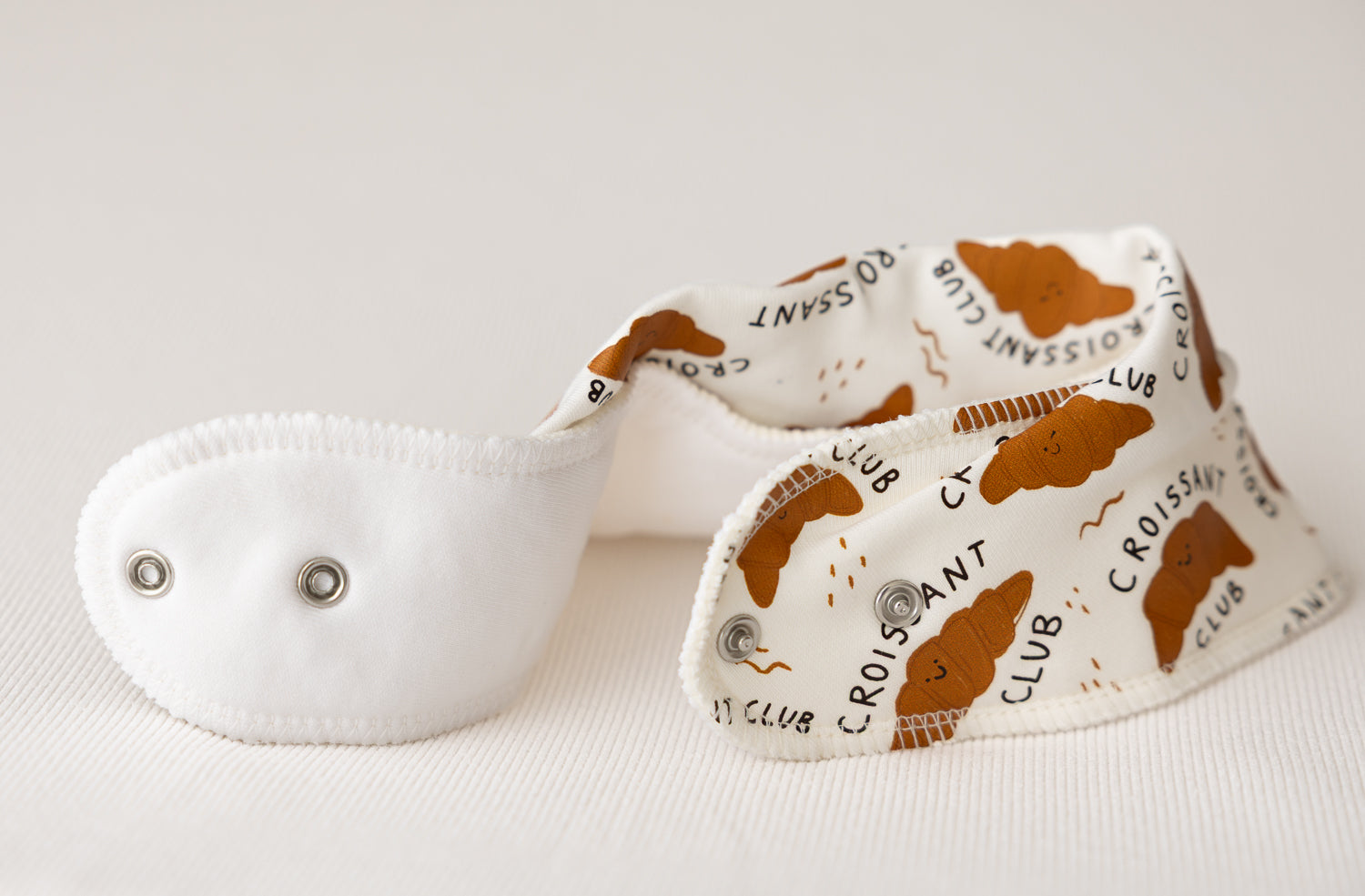 Croissant Club organic cotton DribbleBoo bandana bib