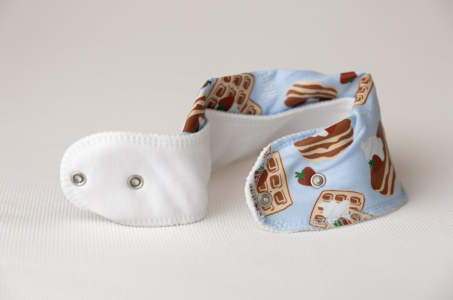 Blue Pancake Club organic cotton DribbleBoo bandana bib
