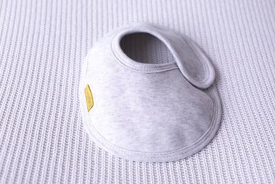 Grey marl organic cotton LittleBoo baby bib