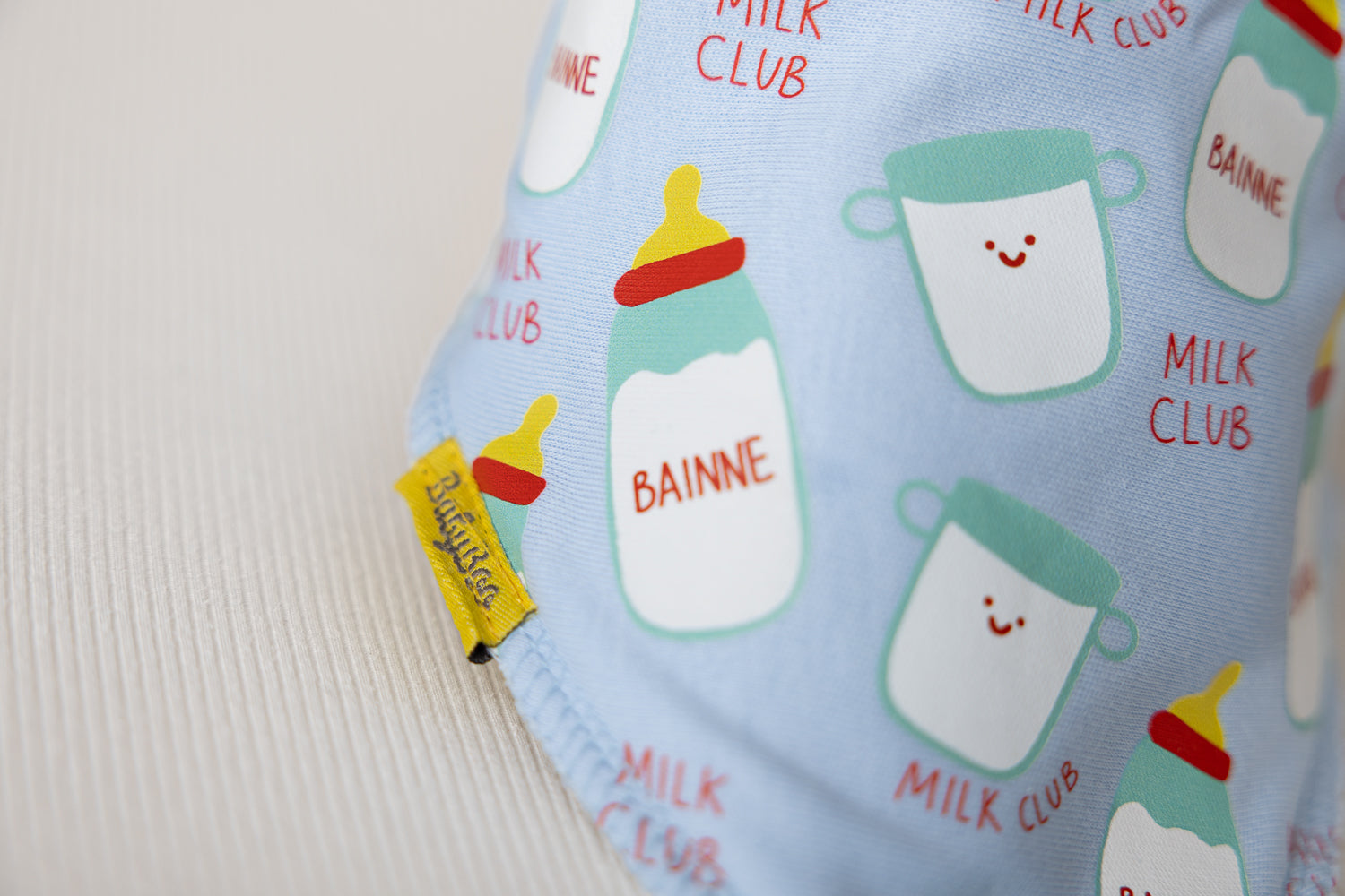 Blue Bainne Club organic cotton DribbleBoo bandana bib