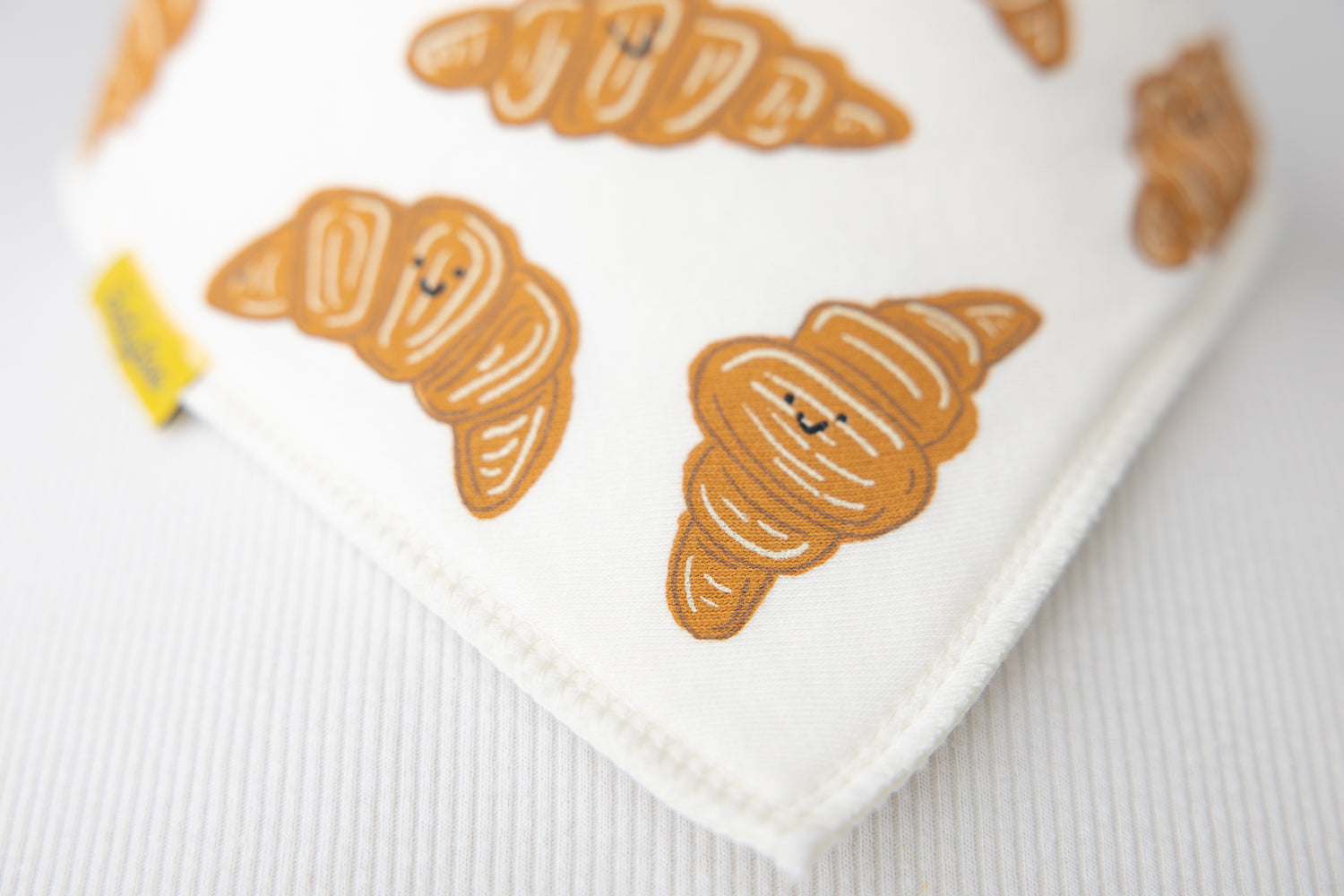 Le Petit Croissant cream organic cotton DribbleBoo bandana bib
