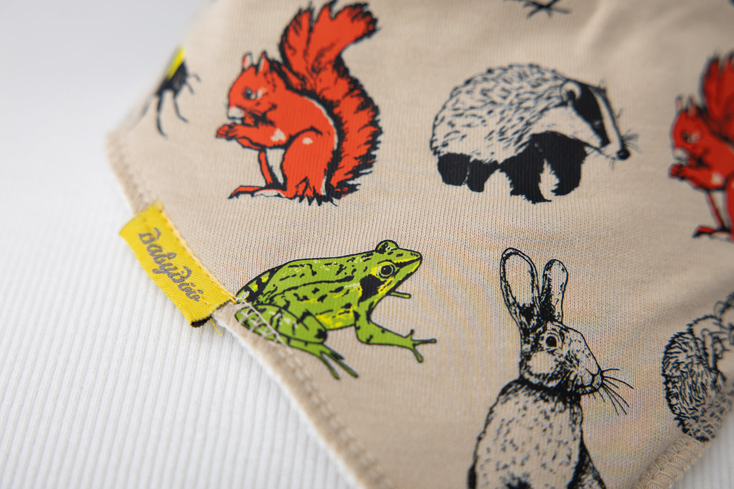 Fauna Irish Wildlife organic cotton DribbleBoo bandana bib