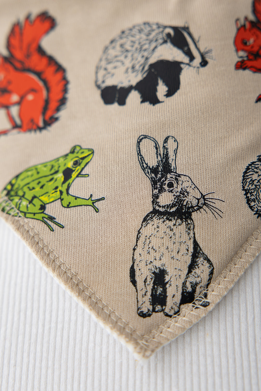 Fauna Irish Wildlife organic cotton DribbleBoo bandana bib