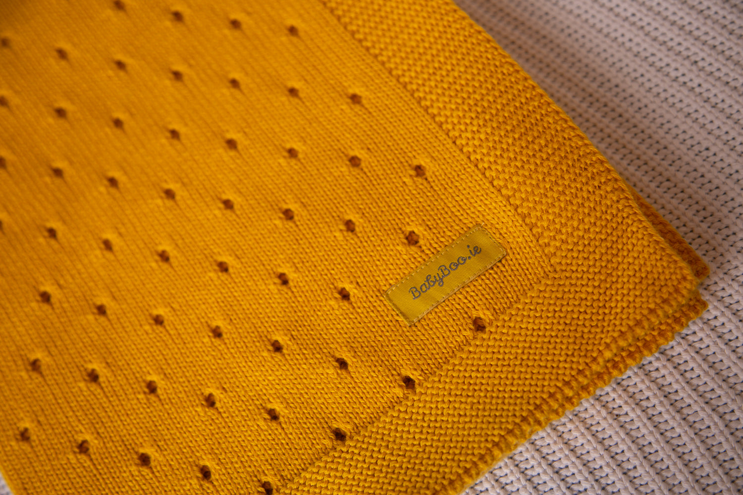 Organic cotton turmeric cellular BlankieBoo