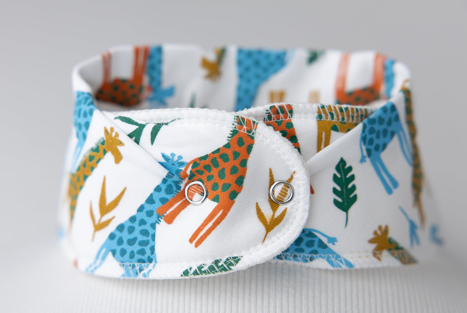 Tall giraffes organic cotton DribbleBoo bandana bib